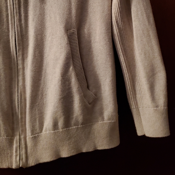 Structure beige long zip-up hoodie - Picture 6 of 10